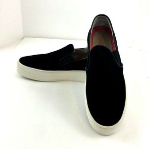 SKECHERS Street Rise Fit Black Suede Slip On Shoes